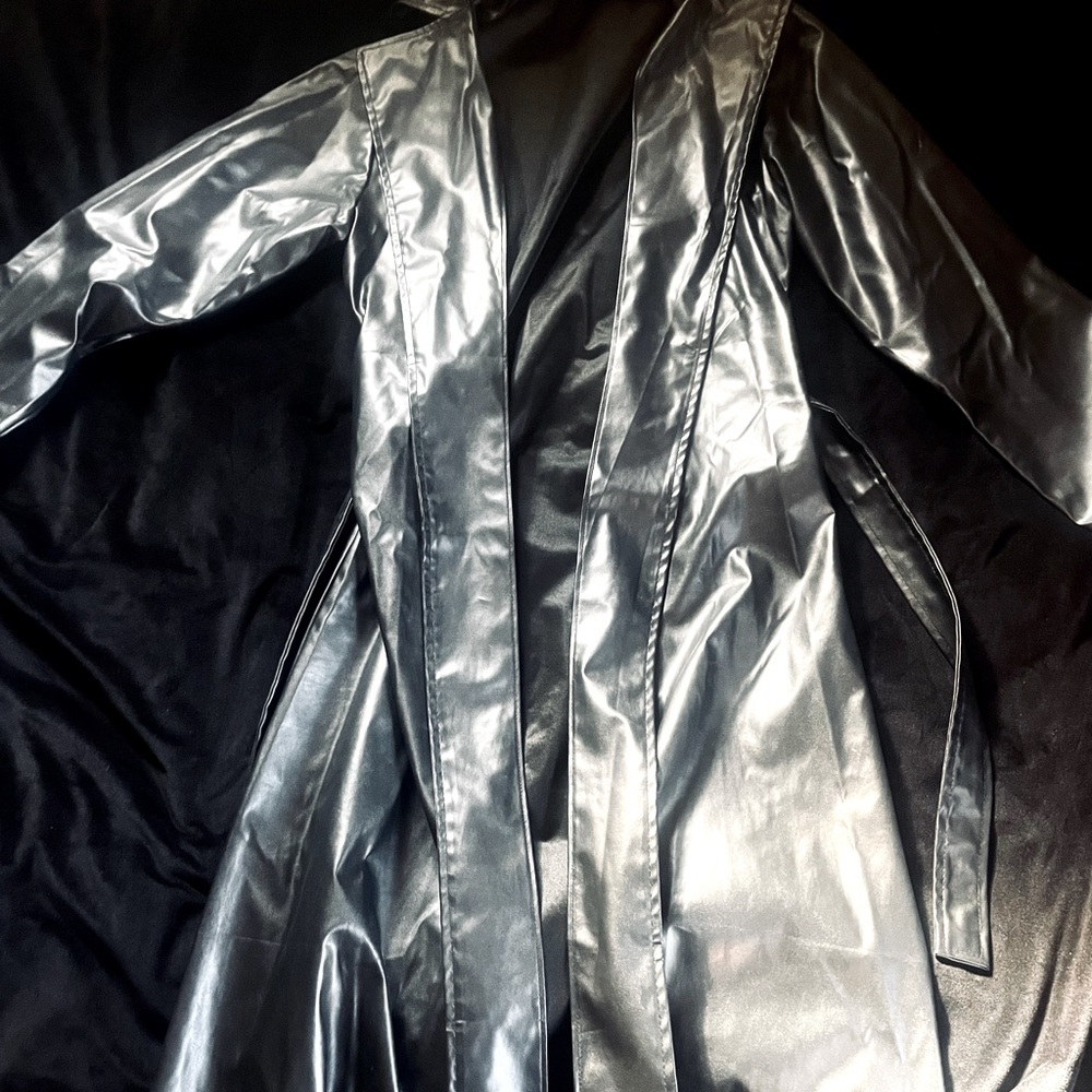 Pleather Trench Coat